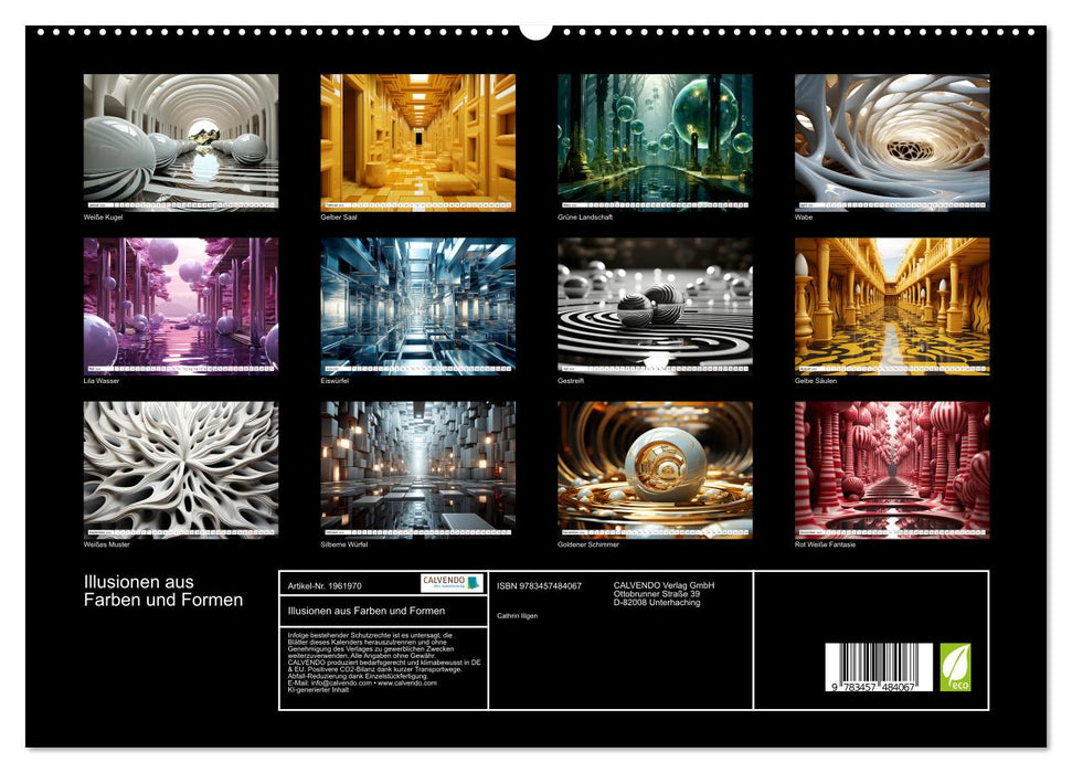 Illusionen aus Farben und Formen (CALVENDO Premium Wandkalender 2026)