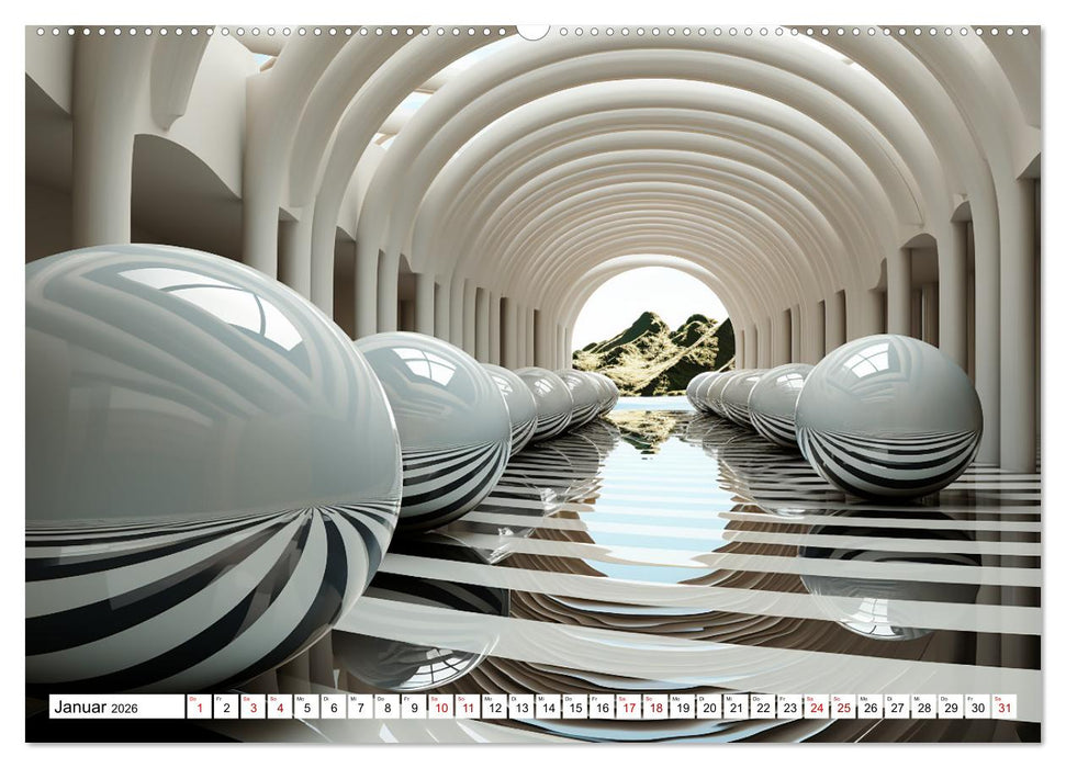 Illusionen aus Farben und Formen (CALVENDO Premium Wandkalender 2026)