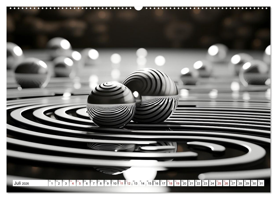 Illusionen aus Farben und Formen (CALVENDO Premium Wandkalender 2026)