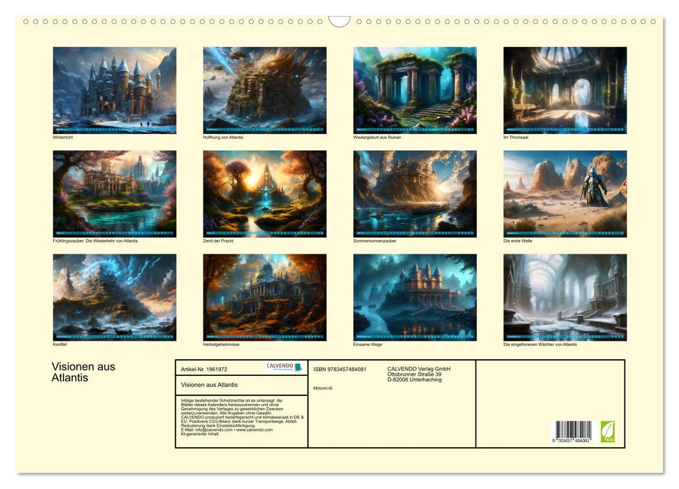 Visionen aus Atlantis (CALVENDO Wandkalender 2026)