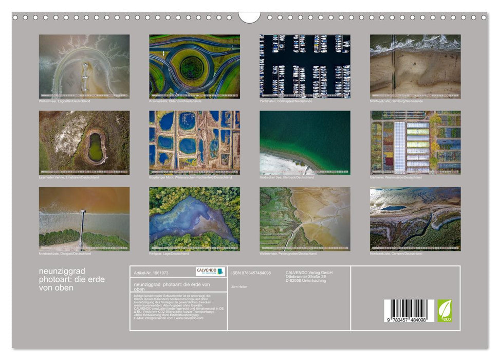 neunziggrad photoart: die erde von oben (CALVENDO Wandkalender 2026)