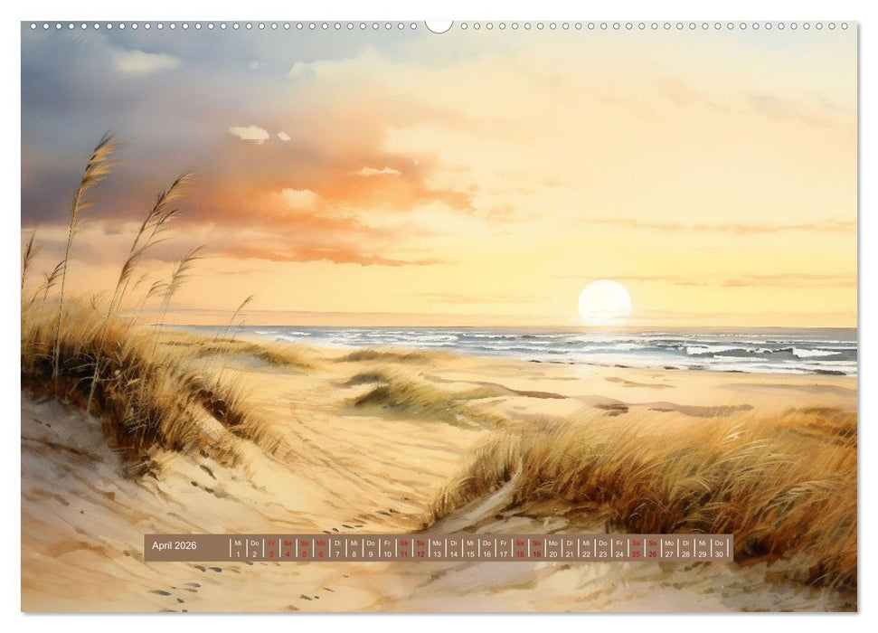 Urlaubszeit an der malerischen Nordseeküste (CALVENDO Wandkalender 2026)