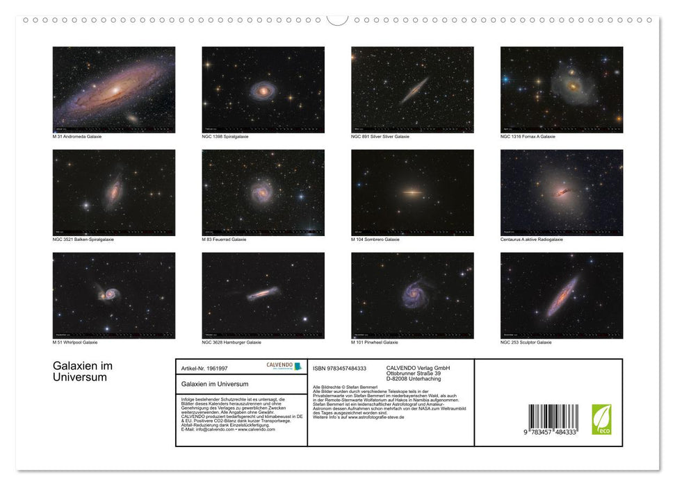 Galaxien im Universum (CALVENDO Premium Wandkalender 2026)