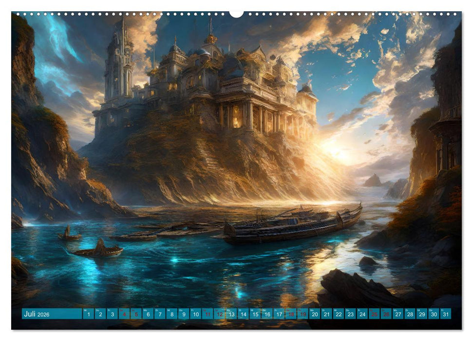 Visionen aus Atlantis (CALVENDO Premium Wandkalender 2026)