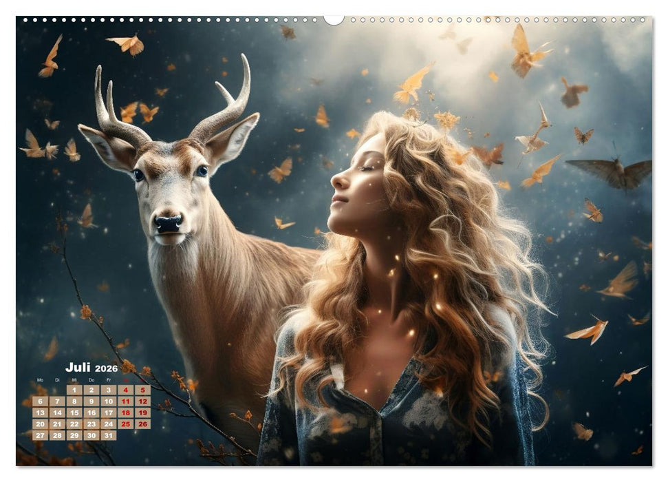 Märchenhafte Fabelfrauen (CALVENDO Premium Wandkalender 2026)
