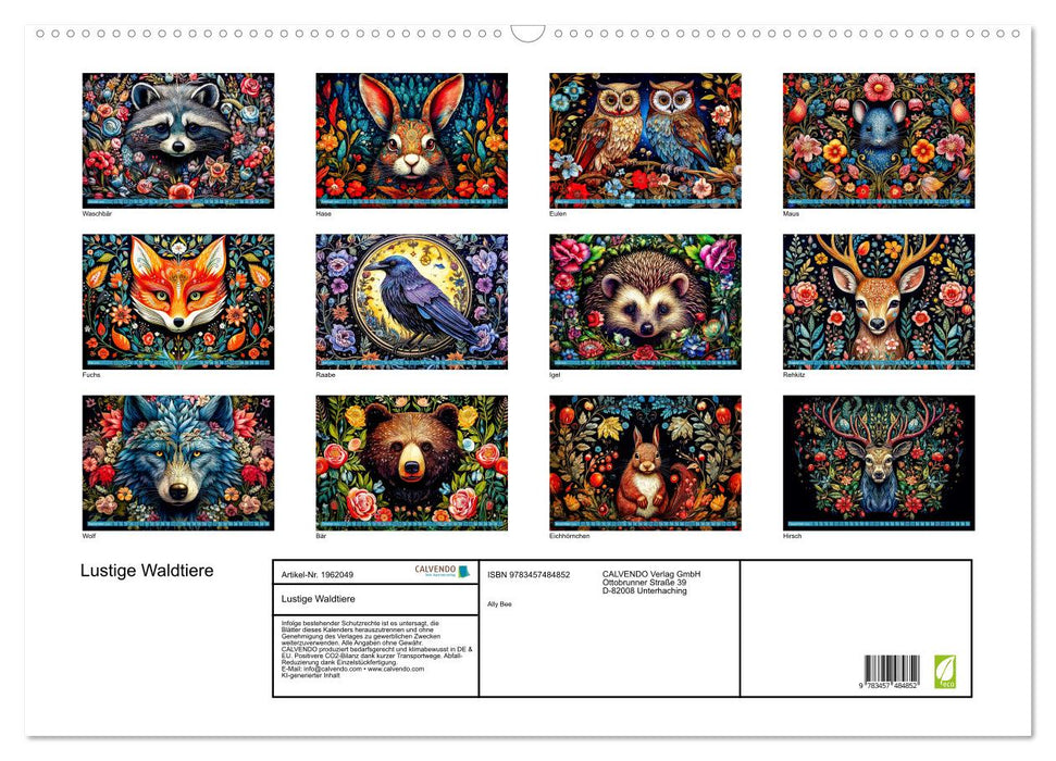 Lustige Waldtiere (CALVENDO Wandkalender 2026)