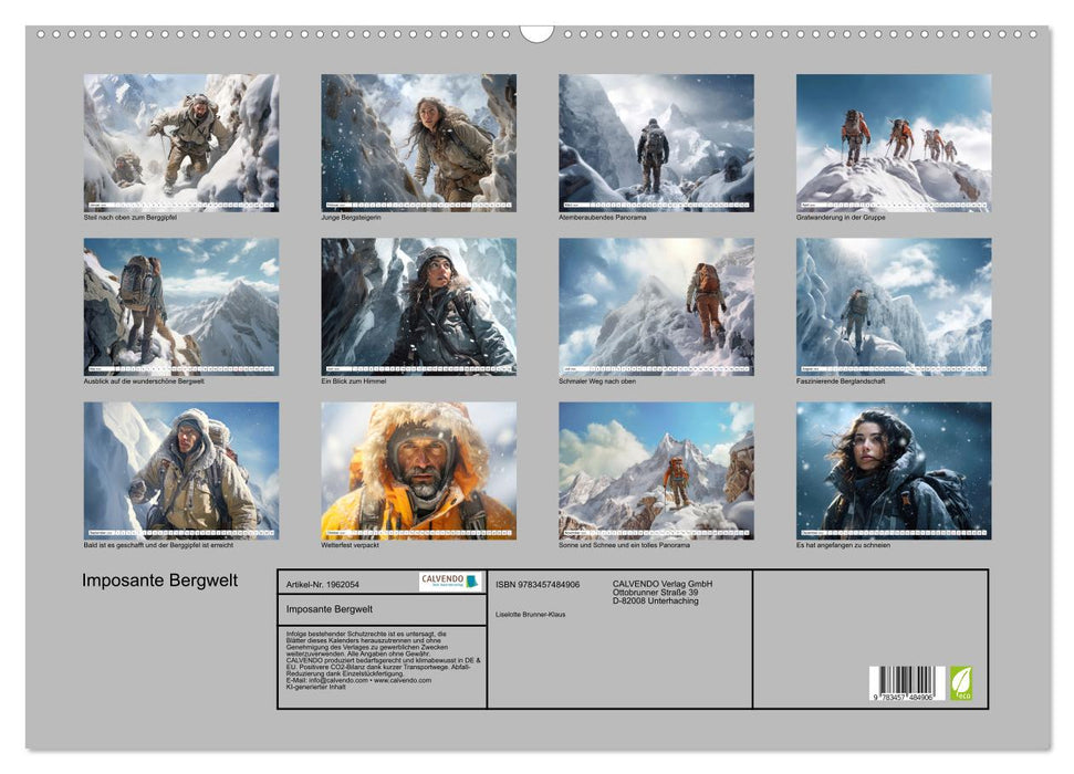 Imposante Bergwelt (CALVENDO Wandkalender 2026)