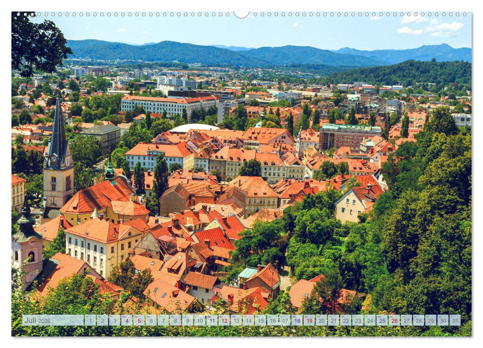Ljubljana - Sloweniens wunderschöne Hauptstadt (CALVENDO Premium Wandkalender 2026)