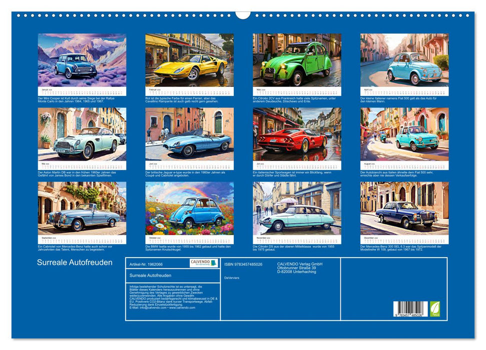 Surreale Autofreuden (CALVENDO Wandkalender 2026)