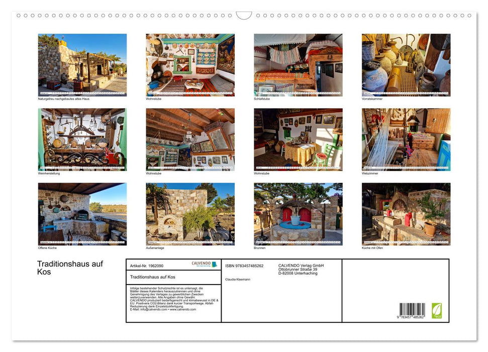 Traditionshaus auf Kos (CALVENDO Wandkalender 2026)