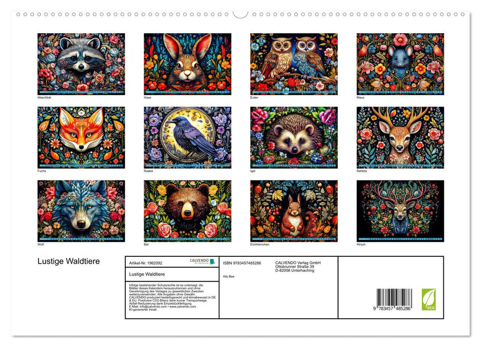 Lustige Waldtiere (CALVENDO Premium Wandkalender 2026)