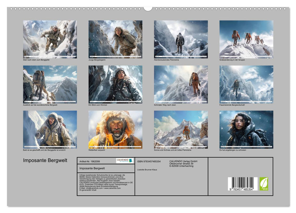 Imposante Bergwelt (CALVENDO Premium Wandkalender 2026)