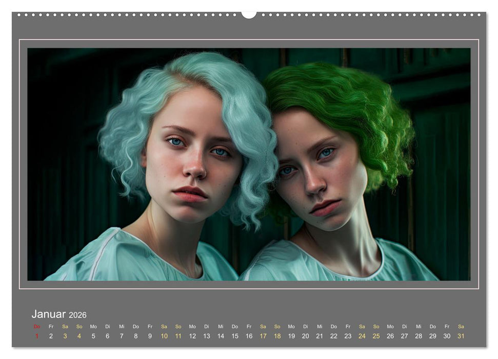 Zwillinge - Ein Jahr mit doppelter Freude (CALVENDO Premium Wandkalender 2026)