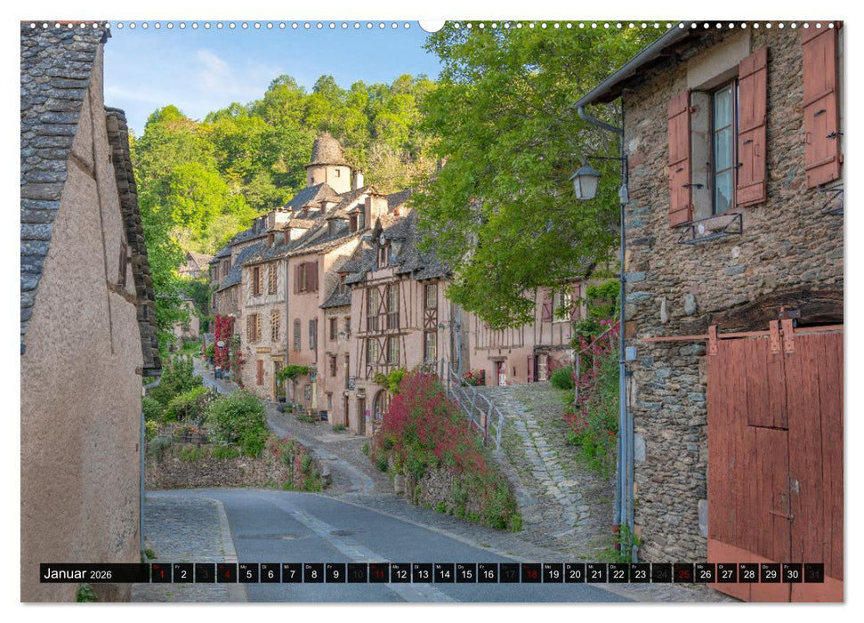 Conques ist eine wichtige Station am französischen Jakobsweg (CALVENDO Wandkalender 2026)