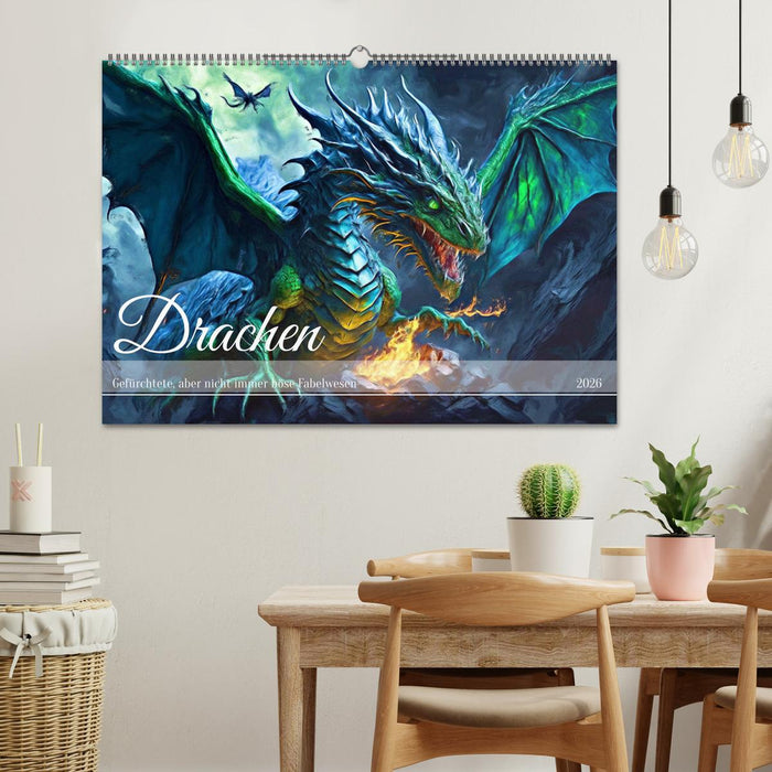 Drachen - Gefürchtete, aber nicht immer böse Fabelwesen (CALVENDO Wandkalender 2026)
