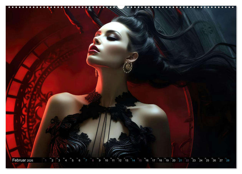 Vampire Nachtkreaturen (CALVENDO Premium Wandkalender 2026)
