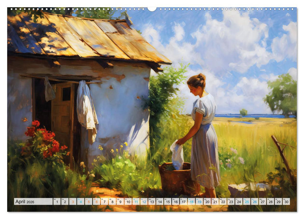 Landleben an der Ostsee - Alte Zeiten zwischen Meer und Bodden (CALVENDO Wandkalender 2026)