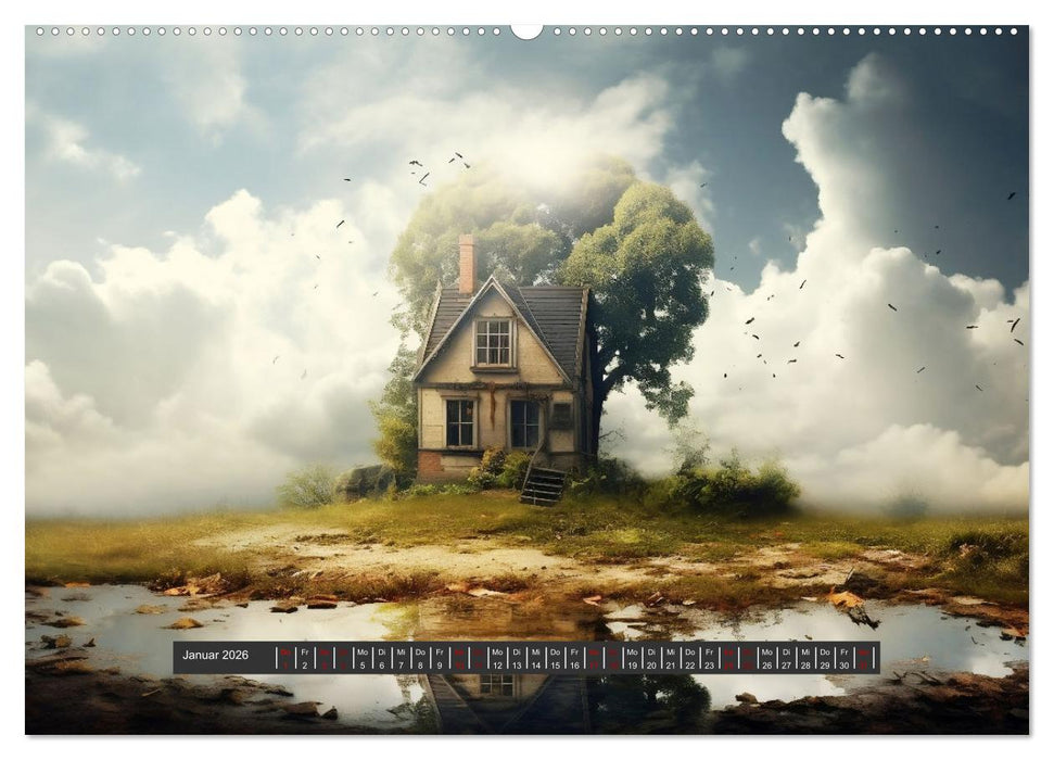 Unheimliche Behausungen (CALVENDO Premium Wandkalender 2026)