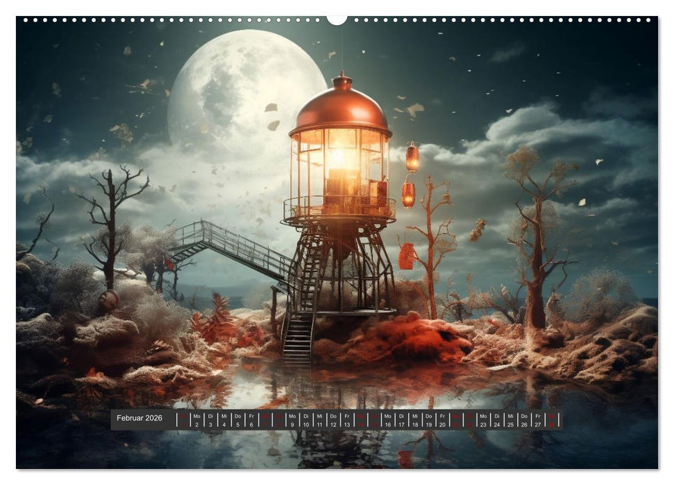 Unheimliche Behausungen (CALVENDO Premium Wandkalender 2026)