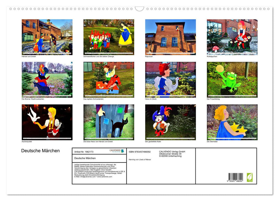 Deutsche Märchen (CALVENDO Wandkalender 2026)