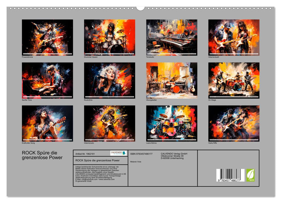 ROCK Spüre die grenzenlose Power (CALVENDO Premium Wandkalender 2026)