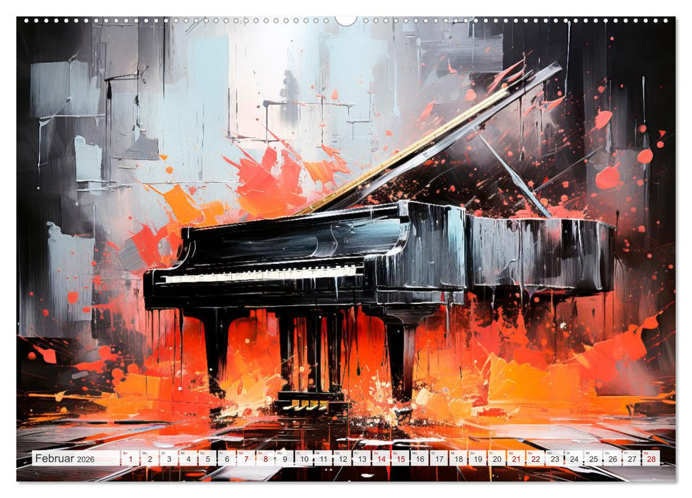 MUSIKINSTRUMENTE Moderne dekorative Inszenierung (CALVENDO Premium Wandkalender 2026)