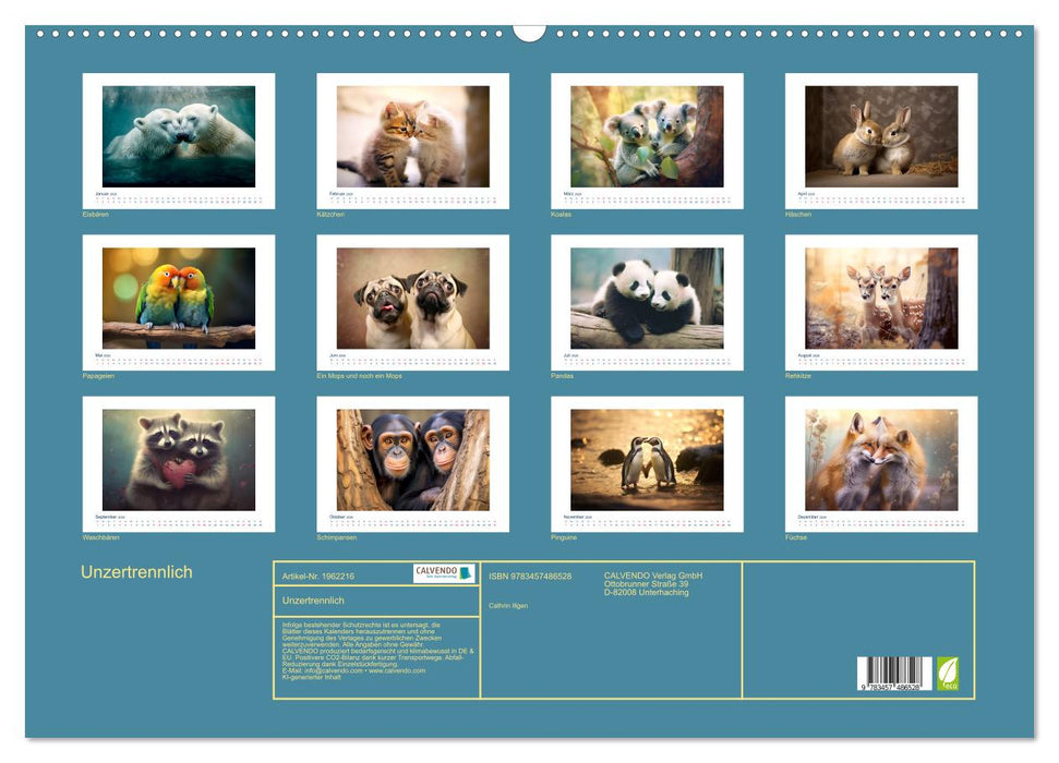 Unzertrennlich (CALVENDO Wandkalender 2026)