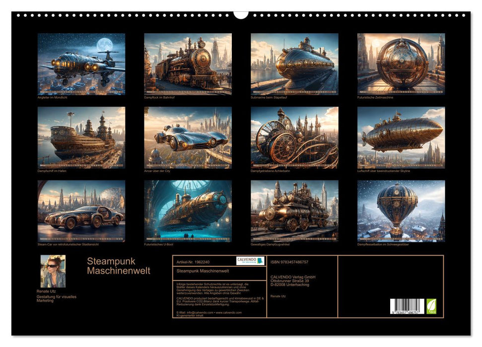 Steampunk Maschinenwelt (CALVENDO Wandkalender 2026)