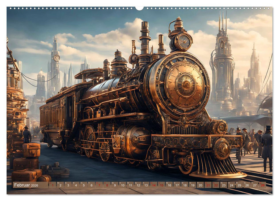 Steampunk Maschinenwelt (CALVENDO Wandkalender 2026)