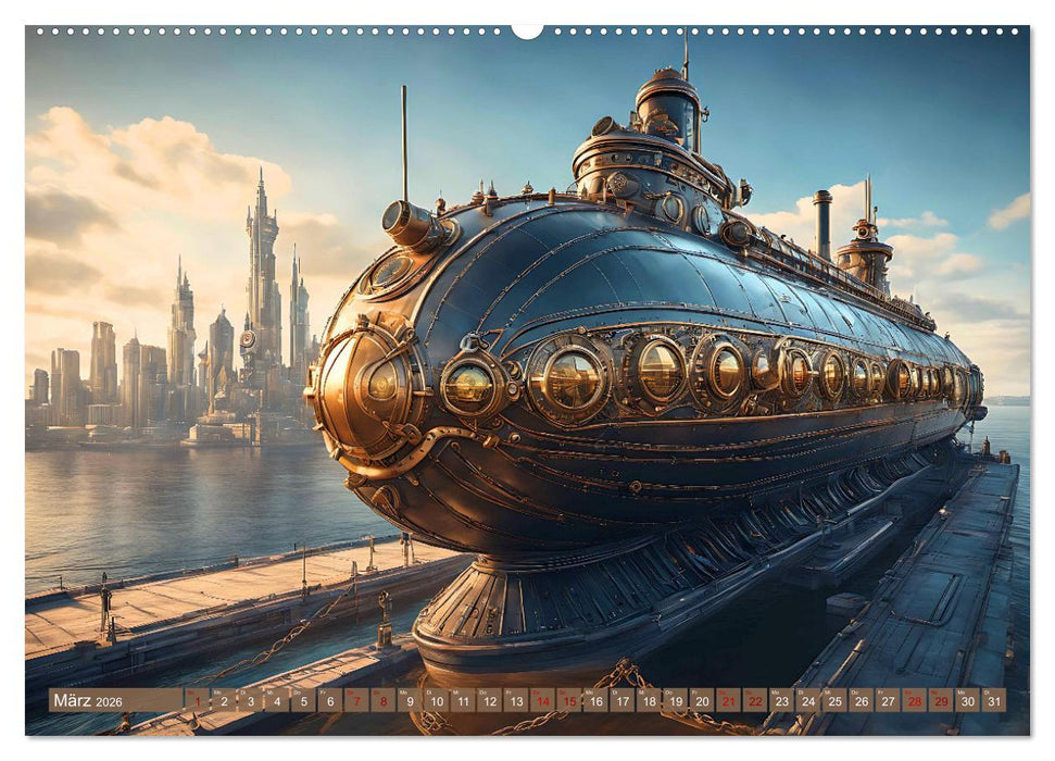 Steampunk Maschinenwelt (CALVENDO Wandkalender 2026)