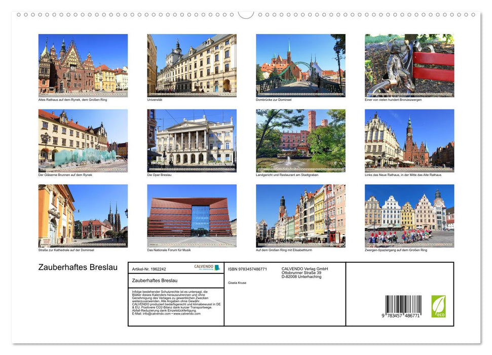 Zauberhaftes Breslau (CALVENDO Premium Wandkalender 2026)