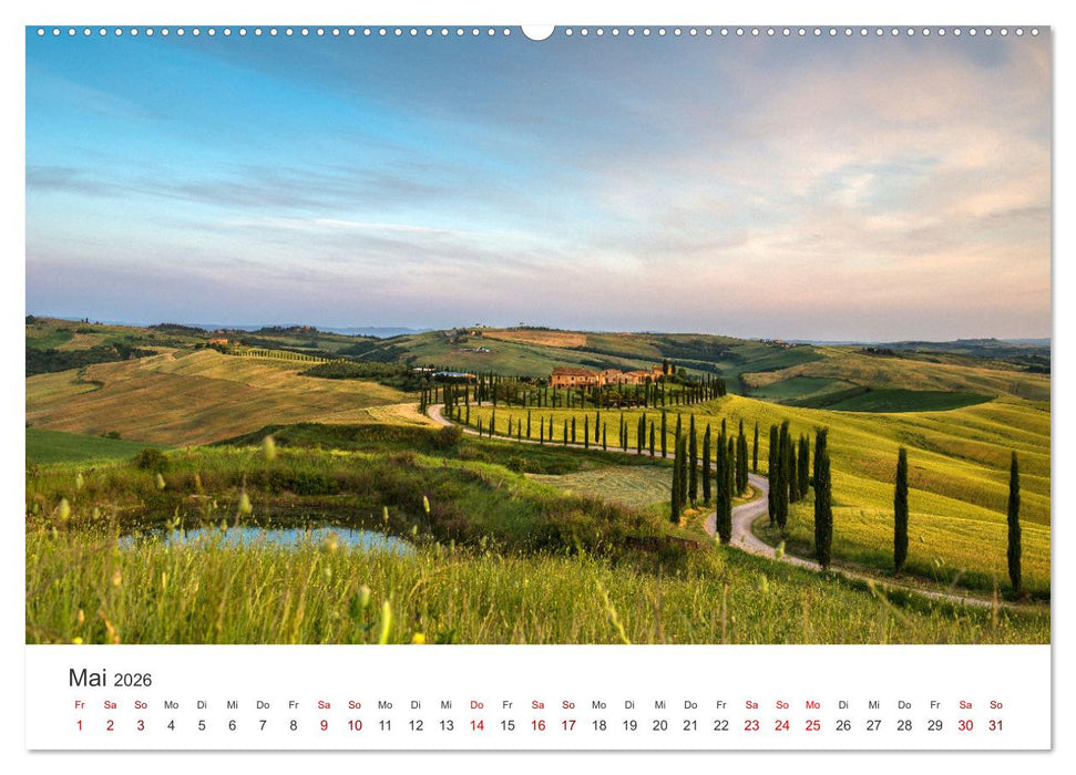 Grüne Farbtöne Toskana (CALVENDO Wandkalender 2026)