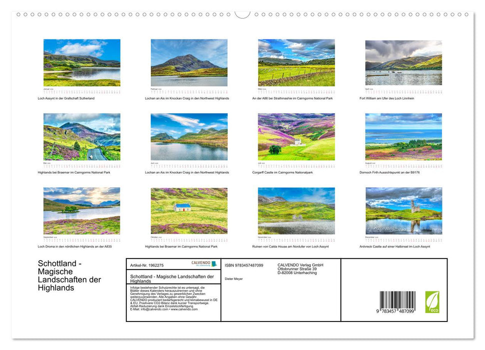 Schottland - Magische Landschaften der Highlands (CALVENDO Premium Wandkalender 2026)
