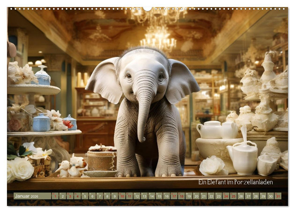 Tierische Sprichwörter (CALVENDO Premium Wandkalender 2026)