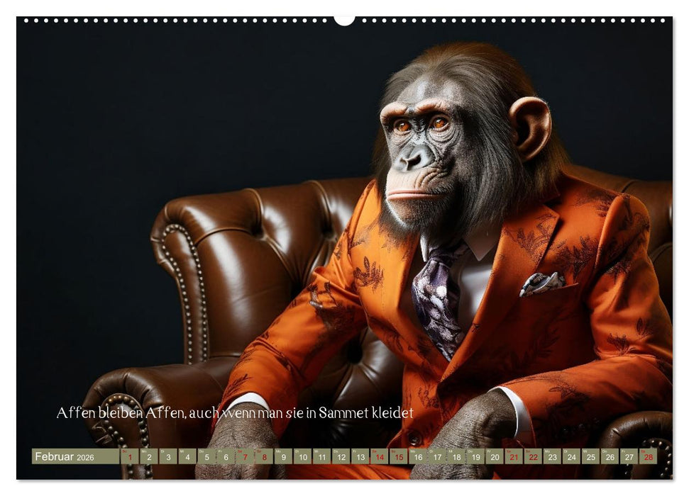 Tierische Sprichwörter (CALVENDO Premium Wandkalender 2026)