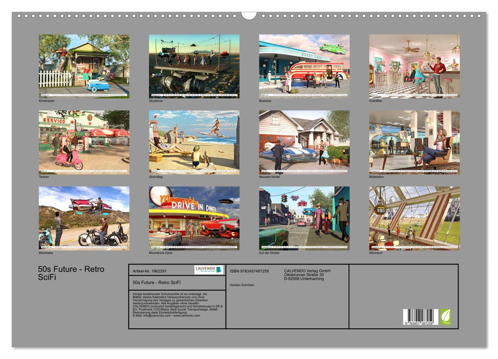 50s Future - Retro SciFi (CALVENDO Wandkalender 2026)
