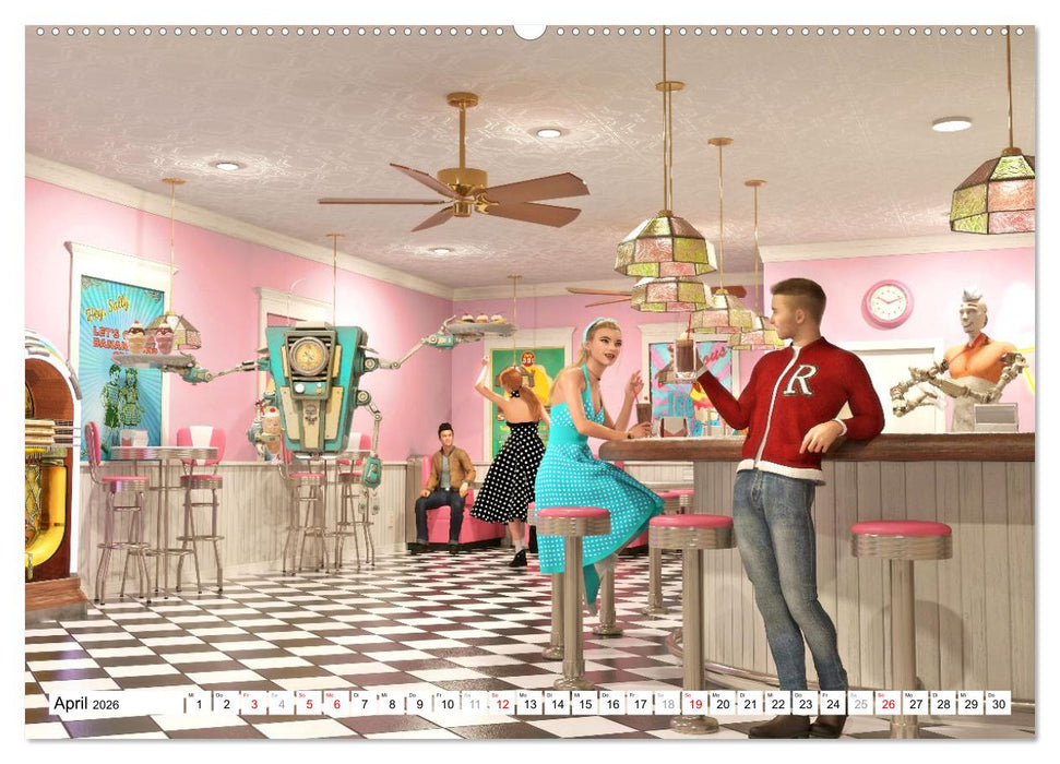 50s Future - Retro SciFi (CALVENDO Wandkalender 2026)