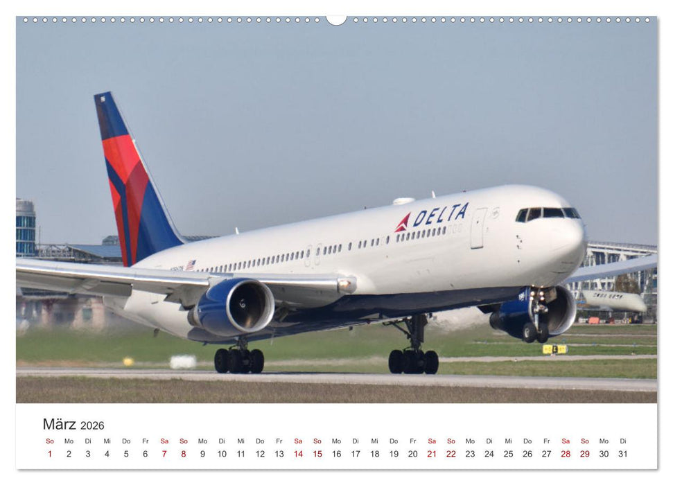 Flugzeugimpressionen auf dem Flughafen (CALVENDO Wandkalender 2026)