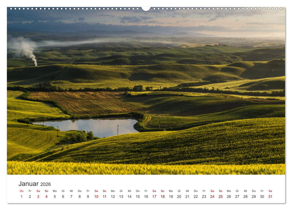 Grüne Farbtöne Toskana (CALVENDO Premium Wandkalender 2026)
