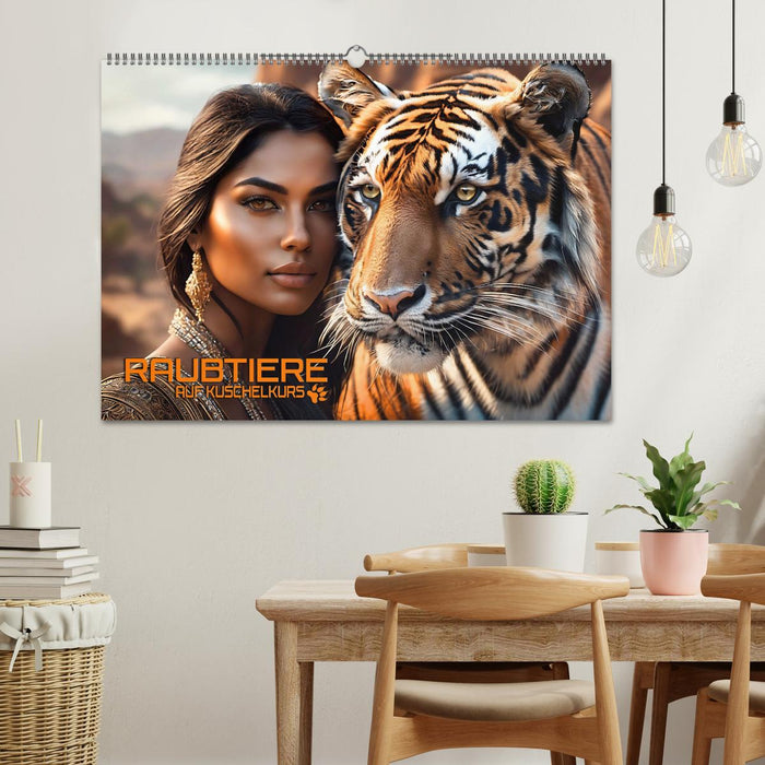 Raubtiere auf Kuschelkurs (CALVENDO Wandkalender 2026)