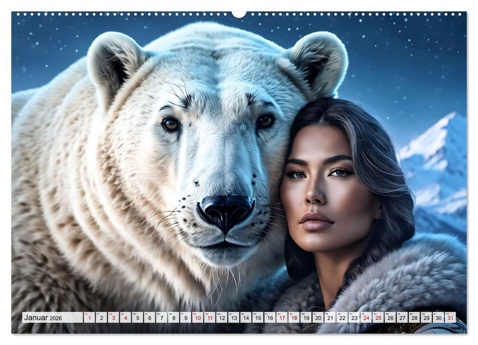 Raubtiere auf Kuschelkurs (CALVENDO Wandkalender 2026)