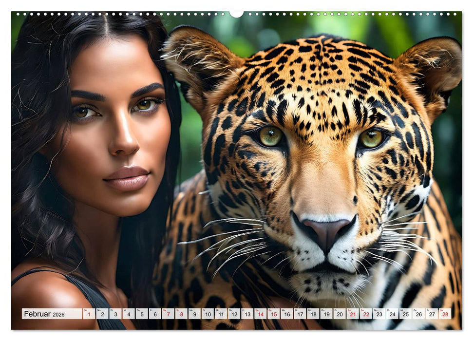 Raubtiere auf Kuschelkurs (CALVENDO Wandkalender 2026)