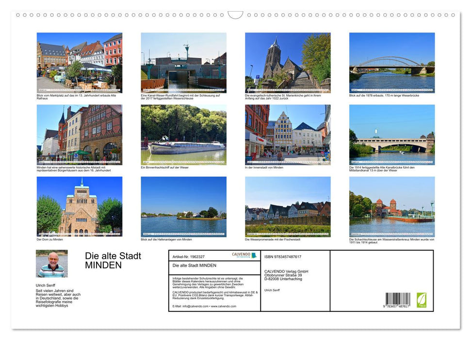 Die alte Stadt MINDEN (CALVENDO Wandkalender 2026)