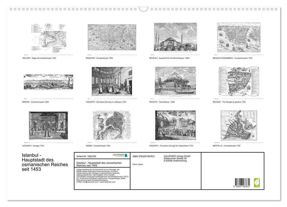 Istanbul - Hauptstadt des osmanischen Reiches seit 1453 (CALVENDO Wandkalender 2026)