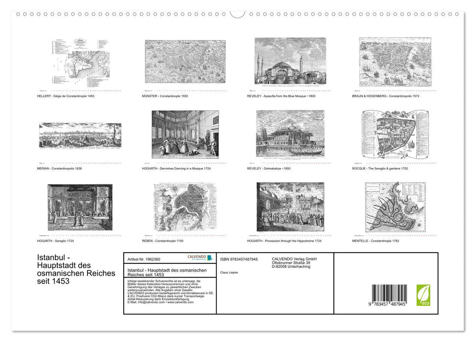 Istanbul - Hauptstadt des osmanischen Reiches seit 1453 (CALVENDO Premium Wandkalender 2026)