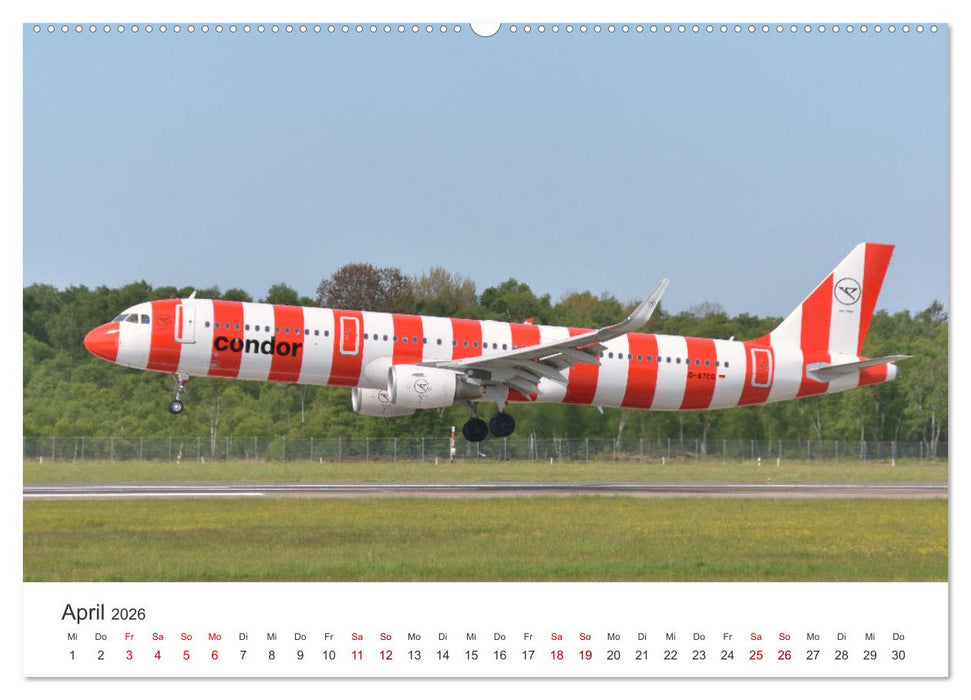 Flugzeugimpressionen auf dem Flughafen (CALVENDO Premium Wandkalender 2026)