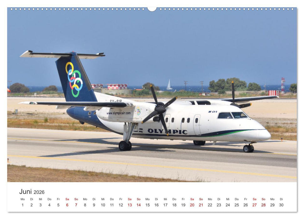 Flugzeugimpressionen auf dem Flughafen (CALVENDO Premium Wandkalender 2026)