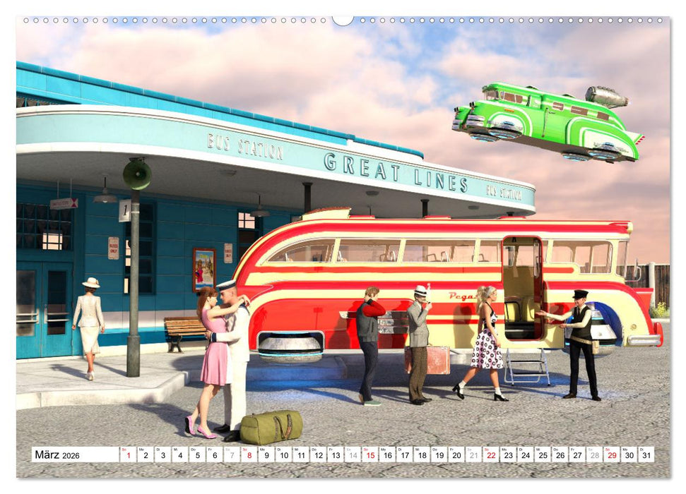 50s Future - Retro SciFi (CALVENDO Premium Wandkalender 2026)