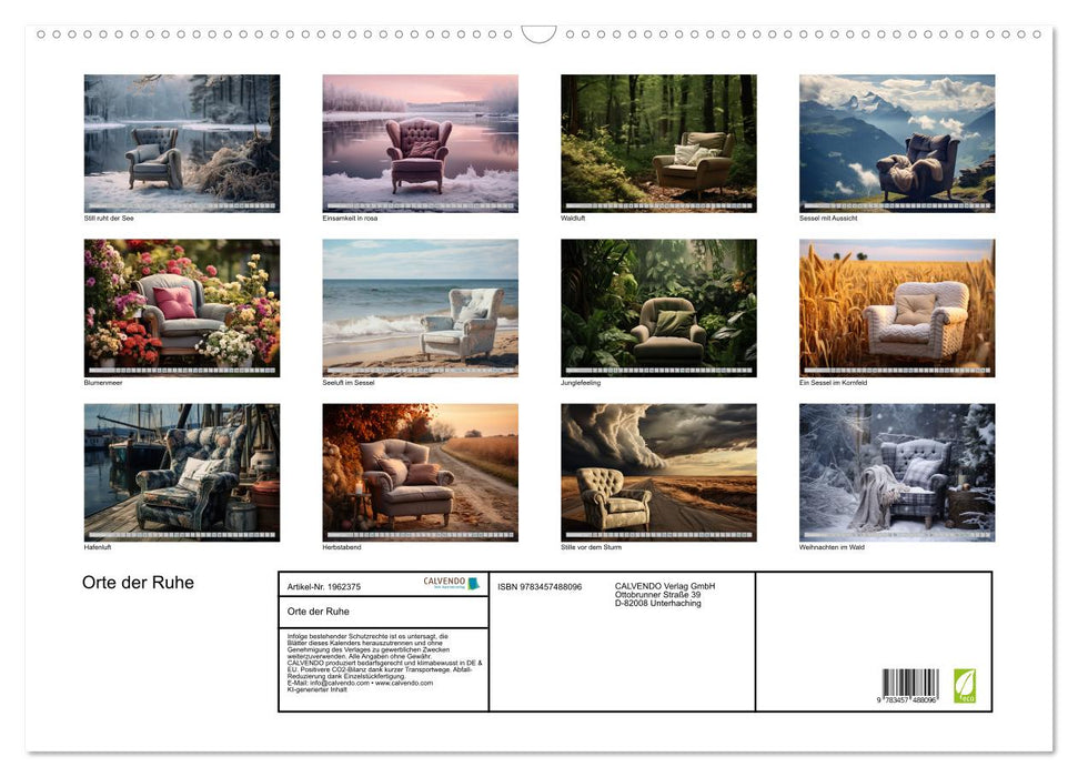 Orte der Ruhe (CALVENDO Wandkalender 2026)