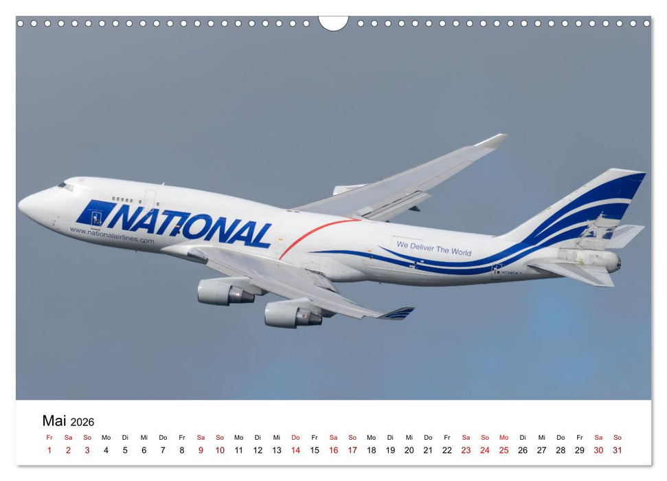 Boeing 747 Kalender (CALVENDO Wandkalender 2026)
